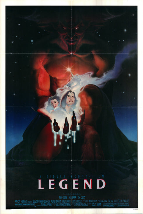 legend 1986 one sheet poster folded